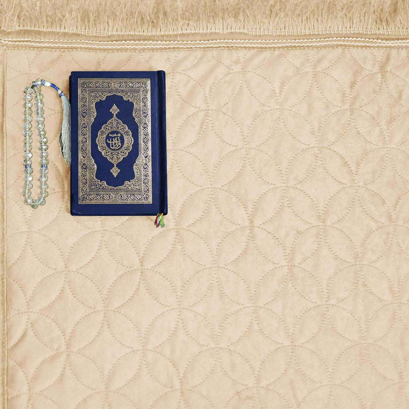 luxury velvet embossed kids prayer mat
