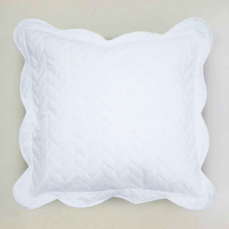 ultrasonic quilted cushion covers white